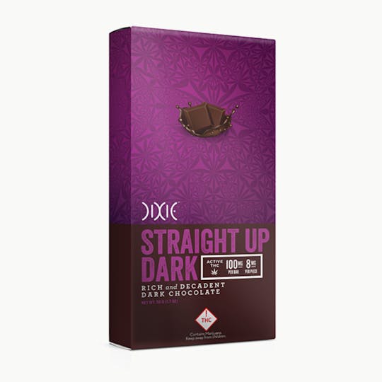 Dixie Brands - Straight Up Dark Chocolate Bar - 1