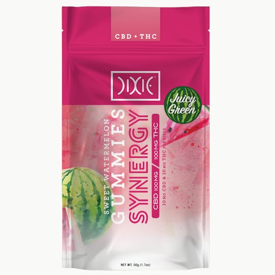 Dixie Brands - SYNERGY 1:1 Sweet Watermelon Gummies - 1