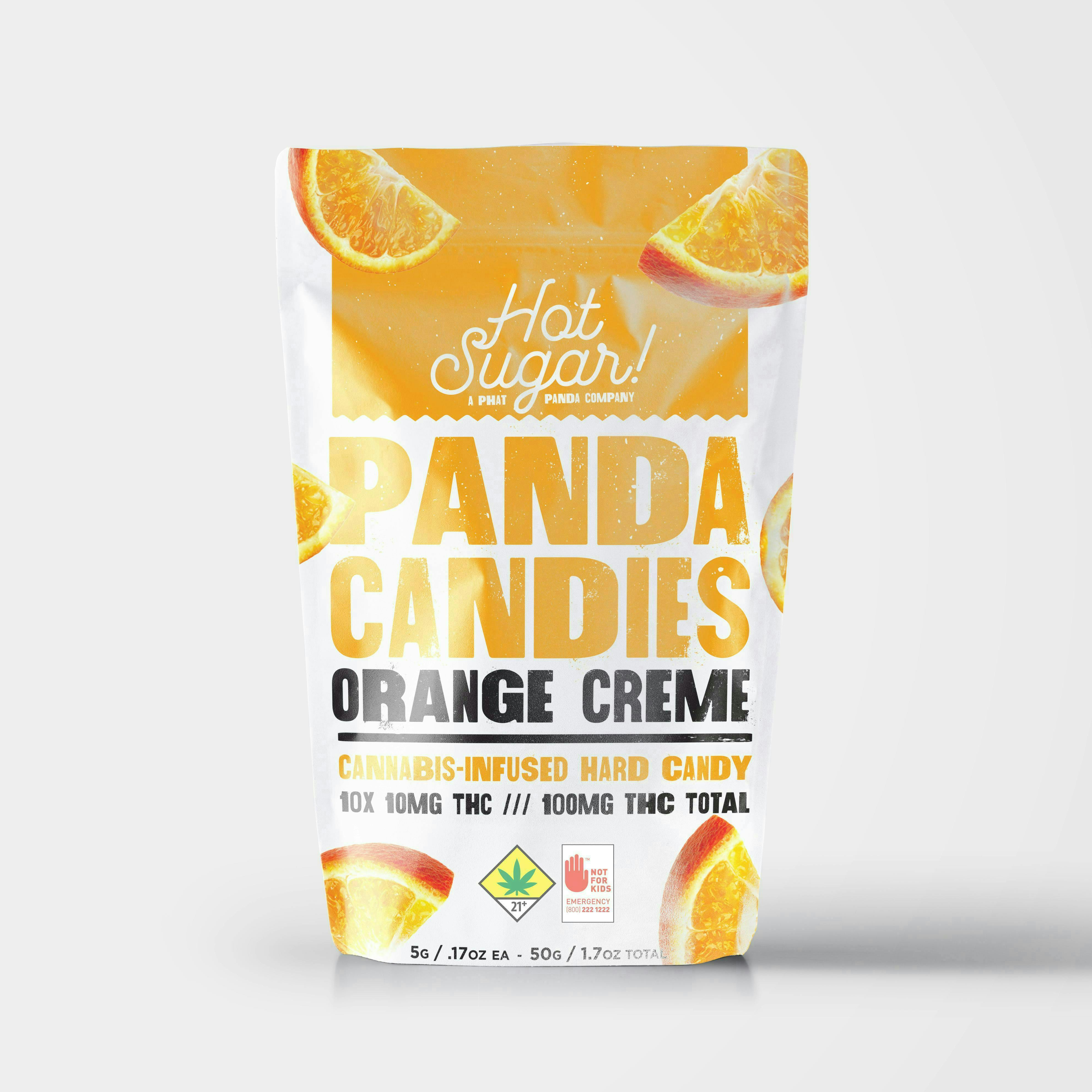 Hot Sugar! - Hot Sugar! | Panda Candies | Orange Creme Edibles | 100mg | 10ct | 10mg/ea - 1