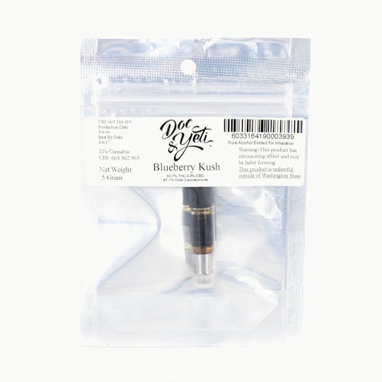 Doc & Yeti Urban Farms - Blueberry Kush Vape Cartridge - 1