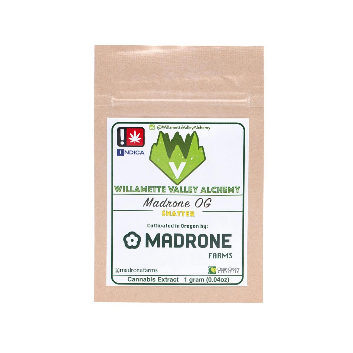 Willamette Valley Alchemy LLC - Madrone OG Shatter - 1