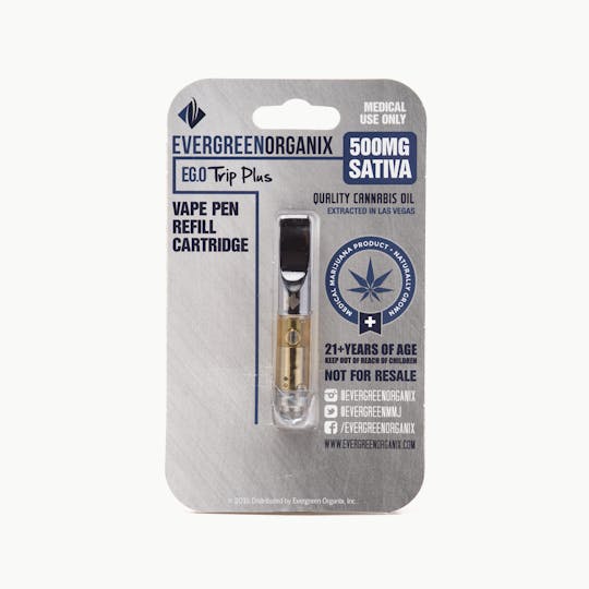 Evergreen Organix - Sativa 500mg EG.O Trip Plus Cartridge - 1