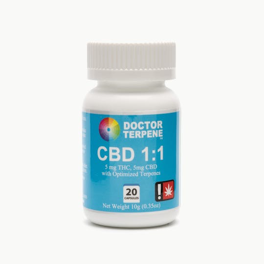 Doctor Terpene - CBD Capsules 5mg THC/5mg CBD - 1