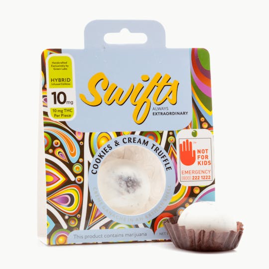 Swifts Edibles - Cookies & Cream Truffles 10mg - Hybrid - 1