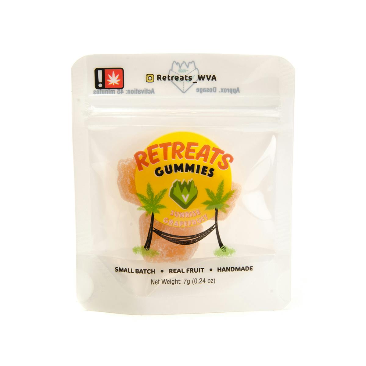 Willamette Valley Alchemy LLC - Retreats Gummies - Sunrise Grapefruit 50mg REC - 1