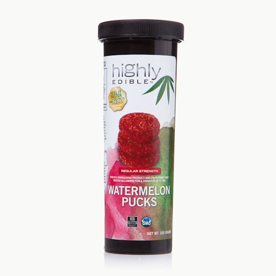 Highly Edible - Watermelon Pucks SATIVA 100mg - NV - 1