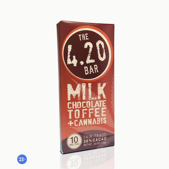 Evergreen Herbal - Milk Chocolate + Toffee 4.20Bar - 1