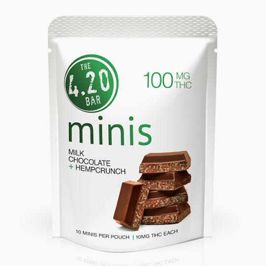 Evergreen Herbal - 4.20Bar Minis – Milk Chocolate + HempCrunch - 1