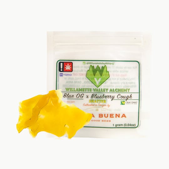 Willamette Valley Alchemy LLC - Blue OG x Blueberry Cough Shatter - 1