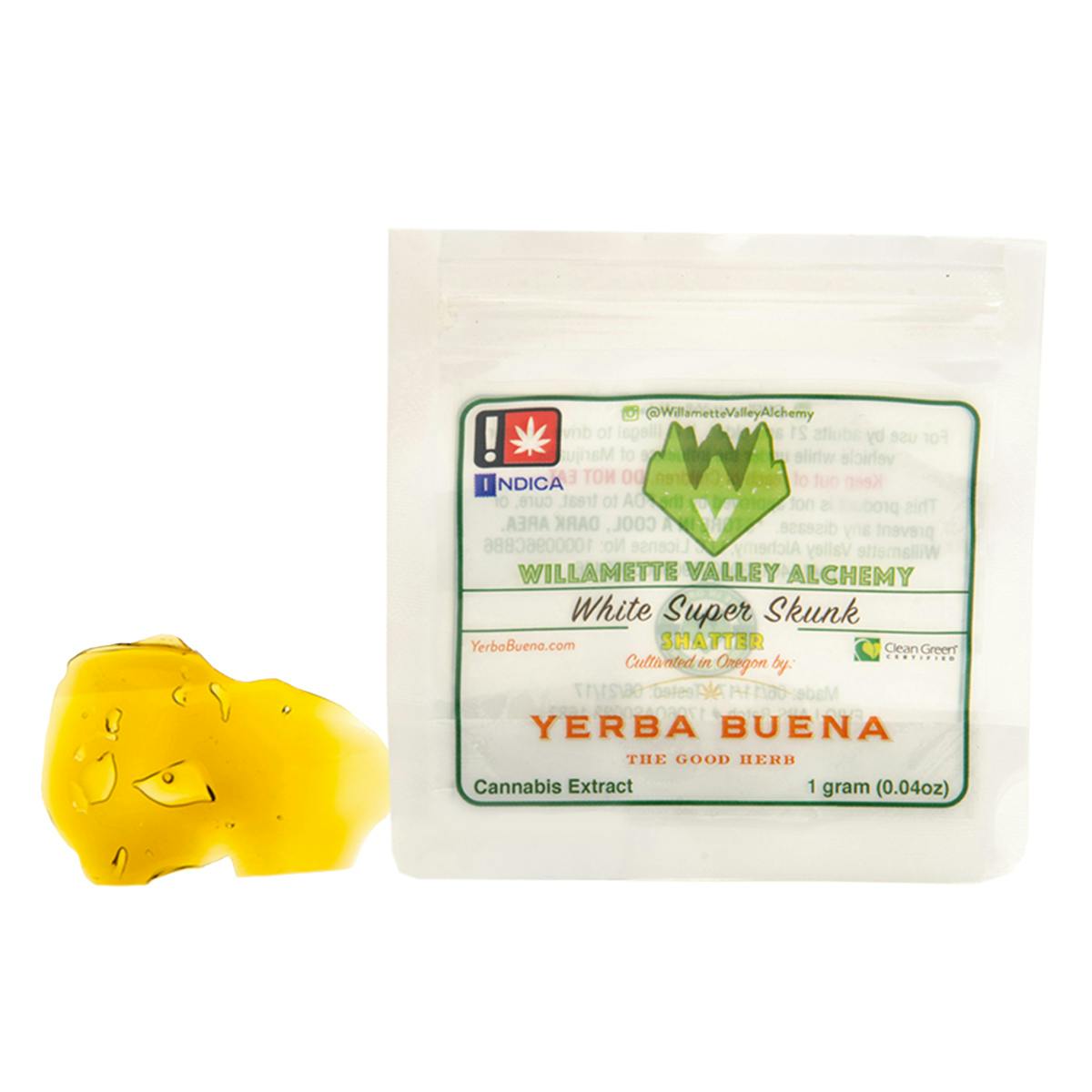 Willamette Valley Alchemy LLC - White Super Skunk Shatter - 1