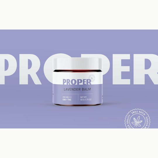 Proper Bakehouse - Lavender Balm (1:1 CBD+THC) - 200mg - 1