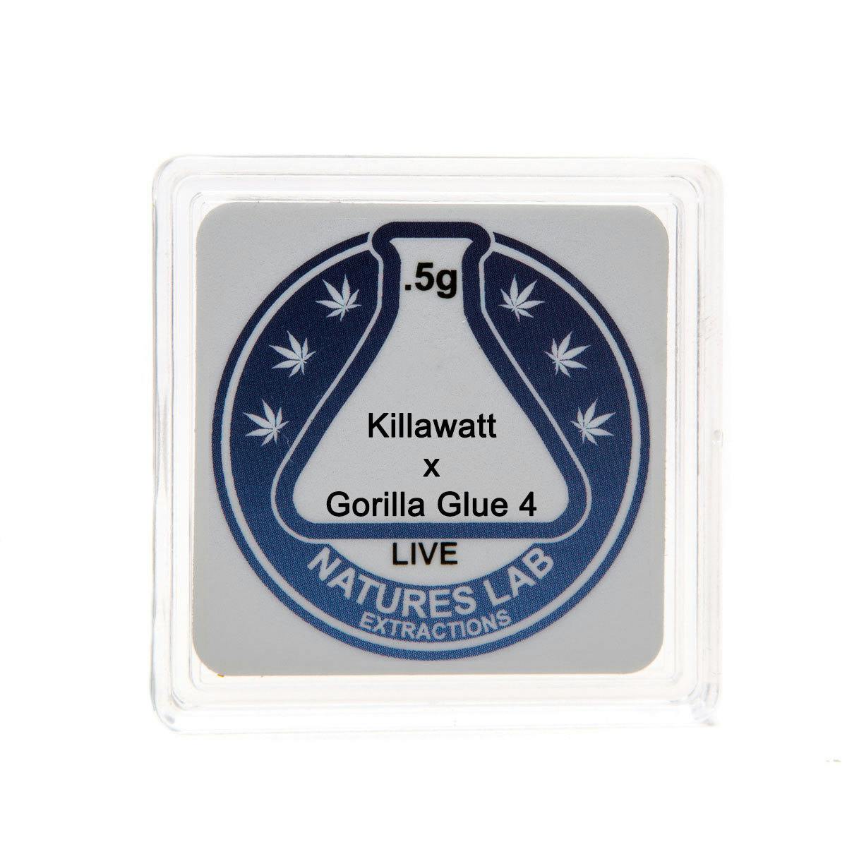 Natures Lab Extracts - Killawatt x Gorilla Glue 4 Live Resin Shatter - 1