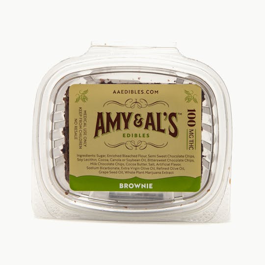 Amy and Al's Edibles - Dark Chocolate Brownie 100mg - 1