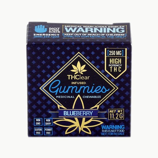 THClear - Blueberry Gummies 250mg - 1