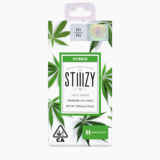 STIIIZY - Vape Cartridge - GRANDDADDY PURP .5G Original THC Pod - STIIIZY - 1