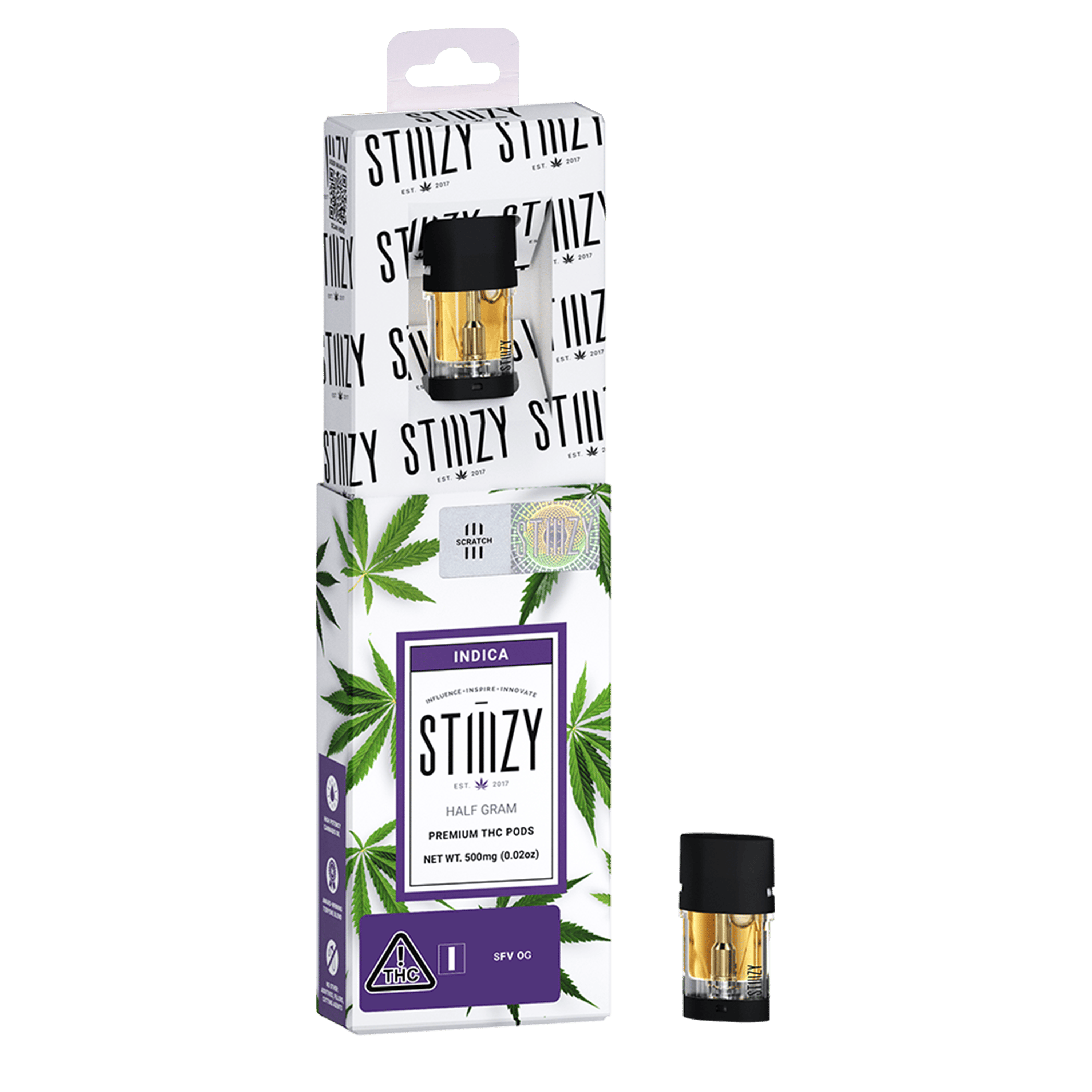 STIIIZY - Vape Cartridge - SFV OG .5G Original THC Pod - STIIIZY - 1