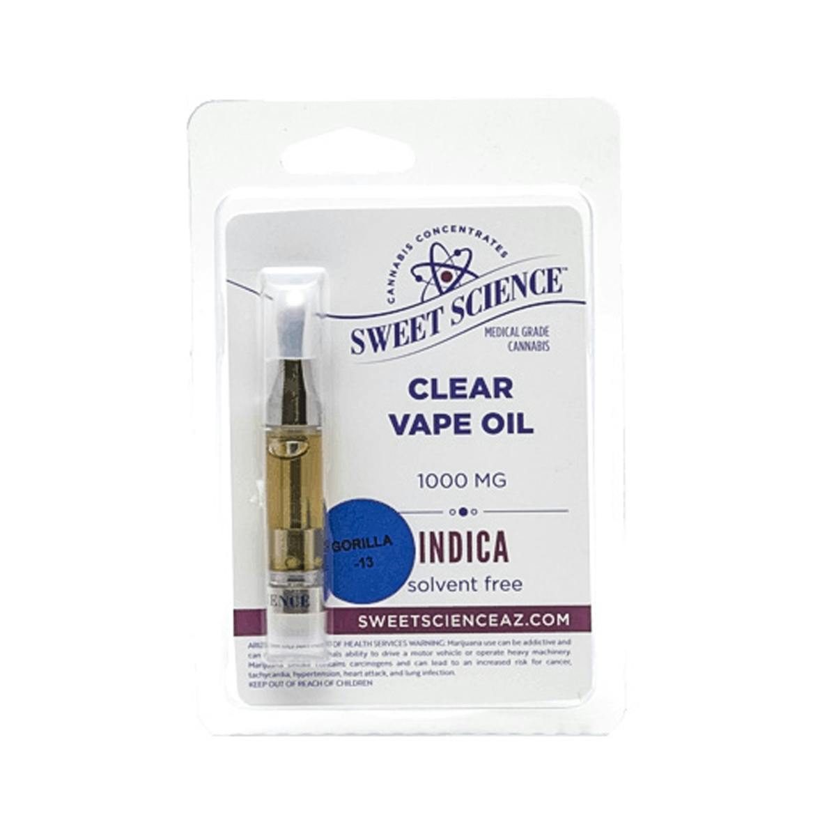 Sweet Science Concentrates - Gorilla 13 Indica - Sweet Science Cartridge - 1