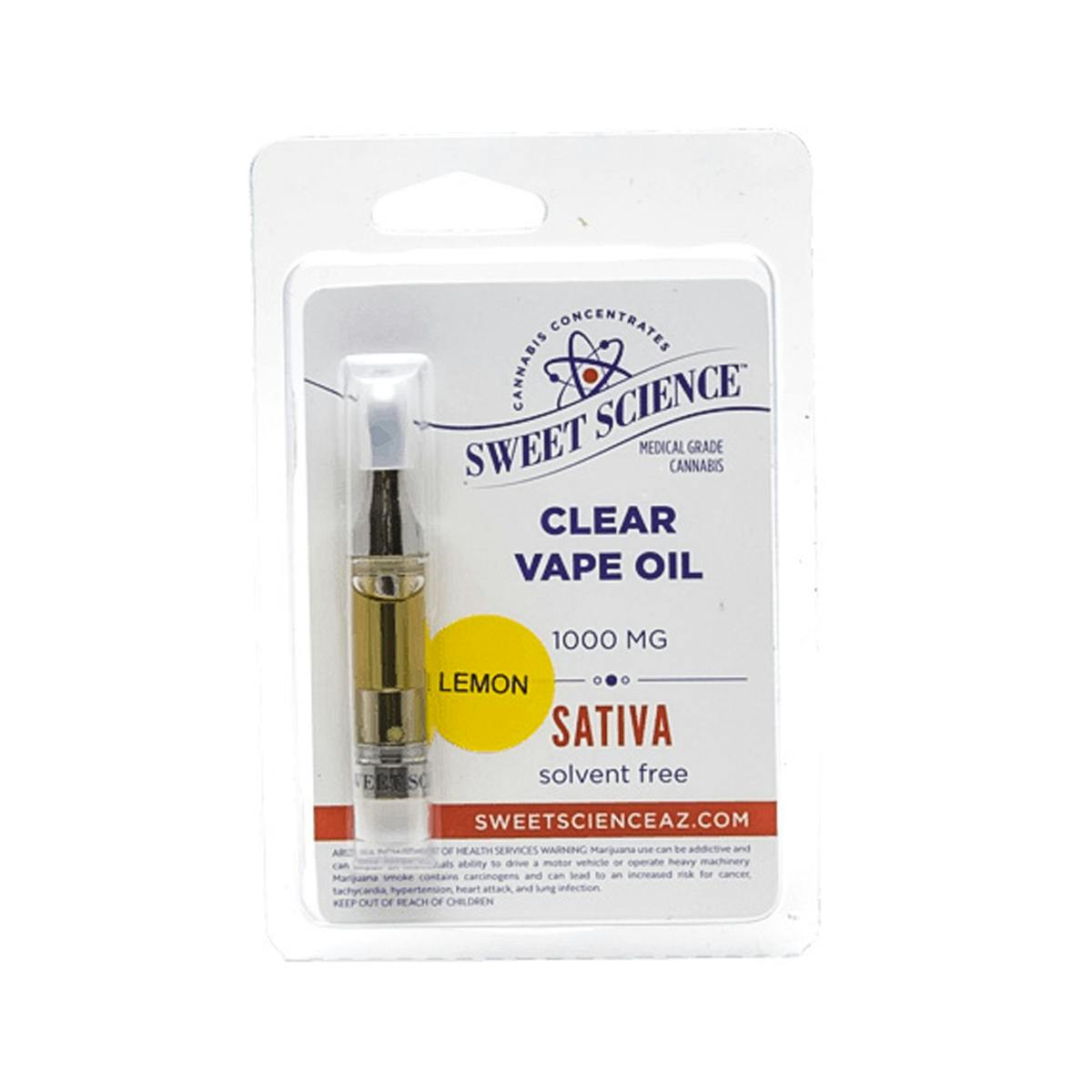 Sweet Science Concentrates - Lemon Sativa - Sweet Science Cartridge - 1