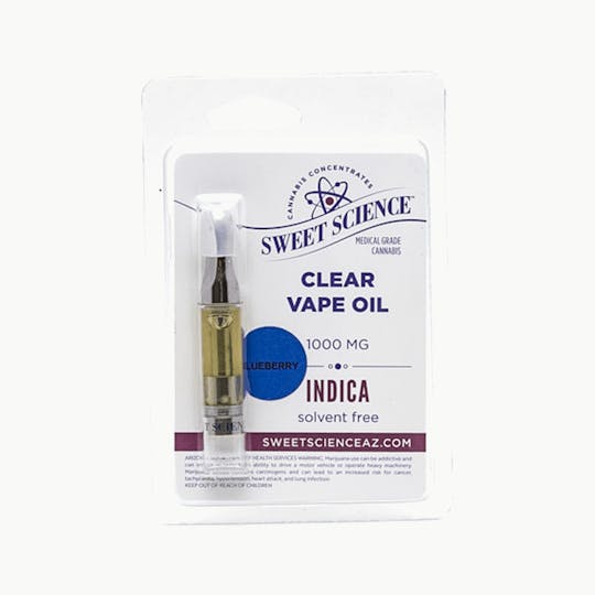 Sweet Science Concentrates - Blueberry Indica - Sweet Science Cartridge - 1
