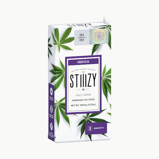 STIIIZY - Vape Cartridge - BISCOTTI .5G Original THC Pod - STIIIZY - 1