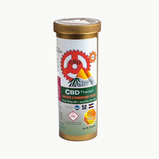 Highly Edible - CBD Therapy - Golden Strawberry Puck 10:1 REC - CO - 1