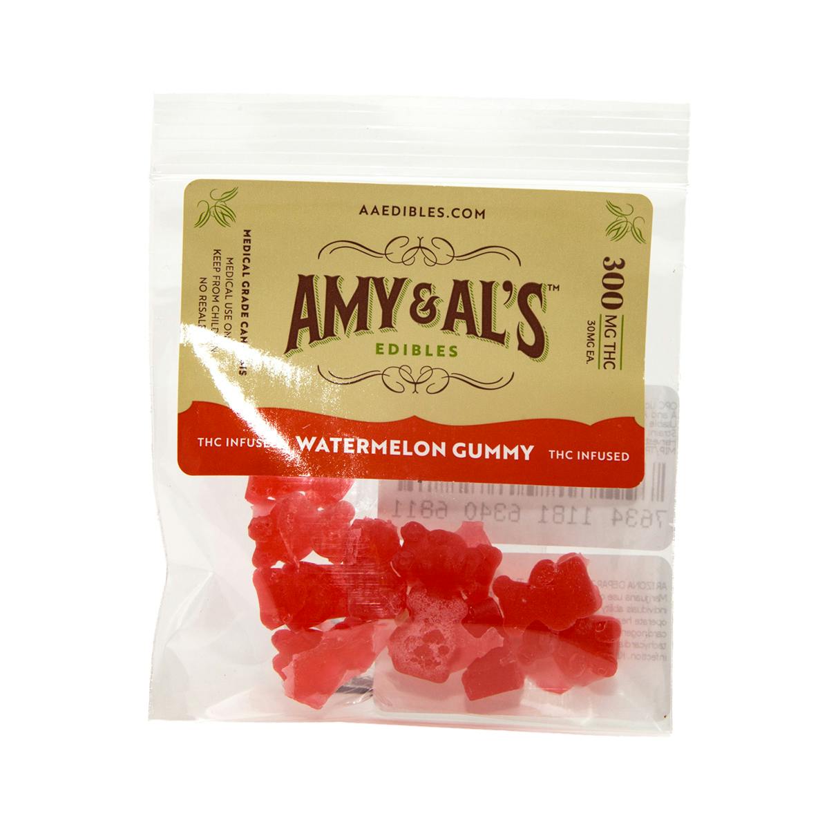 Amy and Al's Edibles - Watermelon Gummies 300mg - 1
