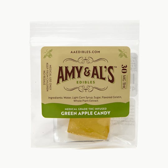 Amy and Al's Edibles - Green Apple Hard Candy 30mg - 1