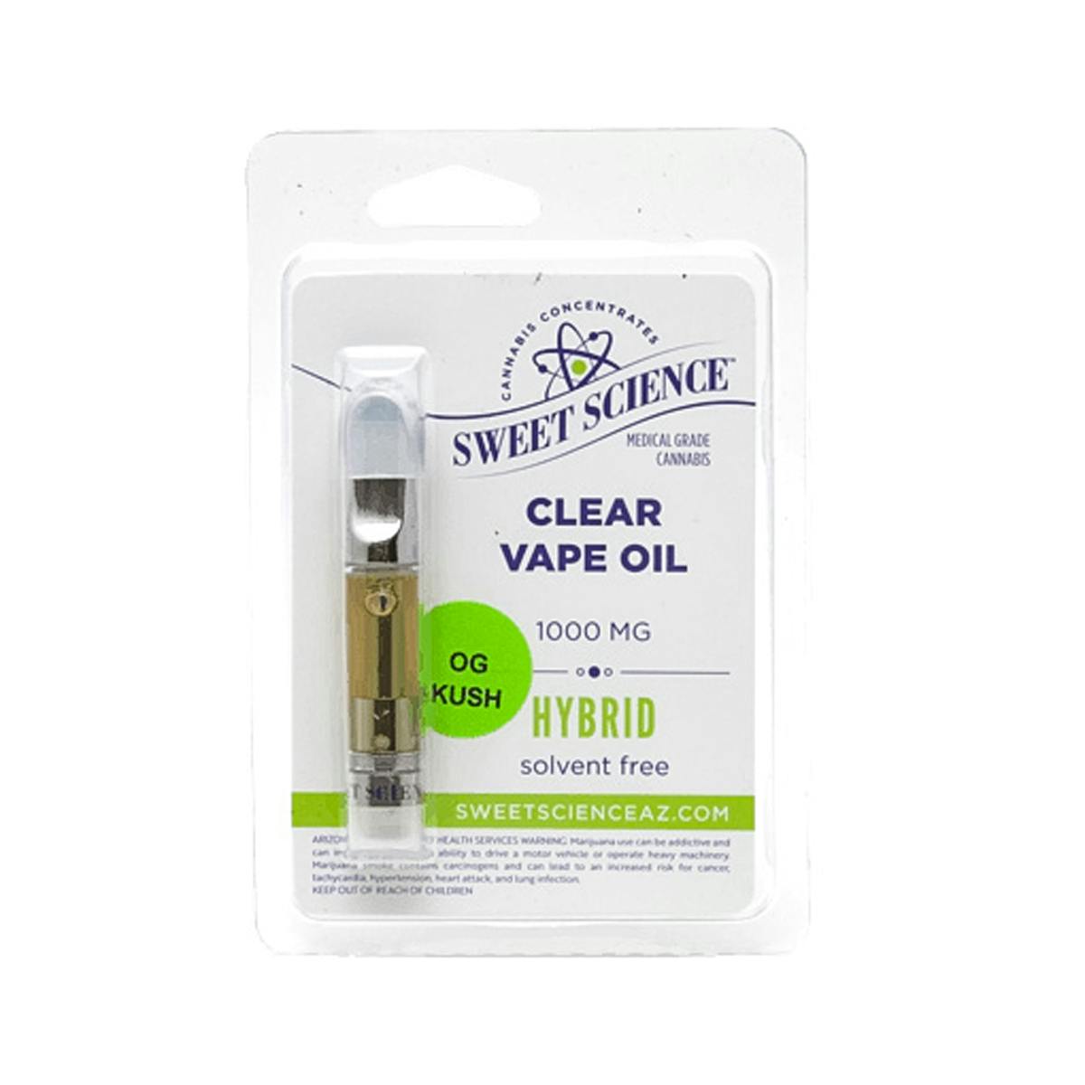 Sweet Science Concentrates - OG Kush Hybrid - Sweet Science Cartridge - 1