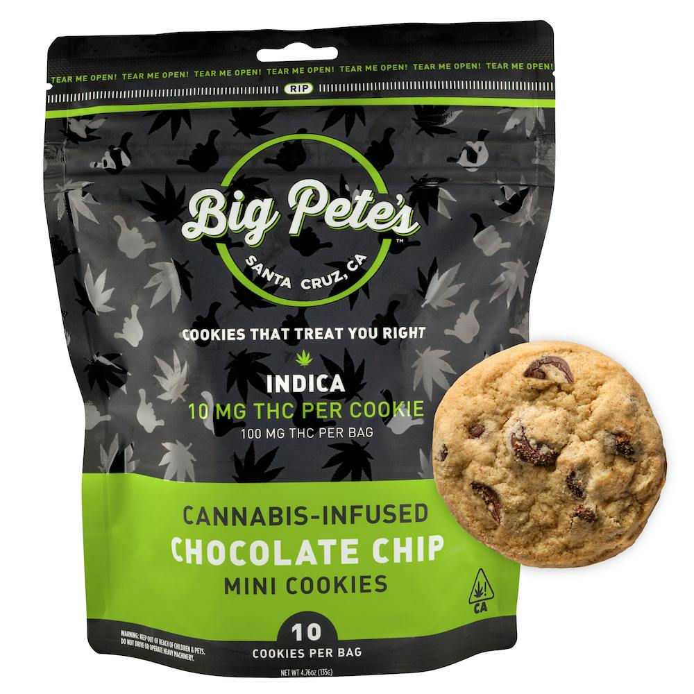 Big Pete's Treats - Chocolate Chip Cookies Indica 100mg (10pk) - 1