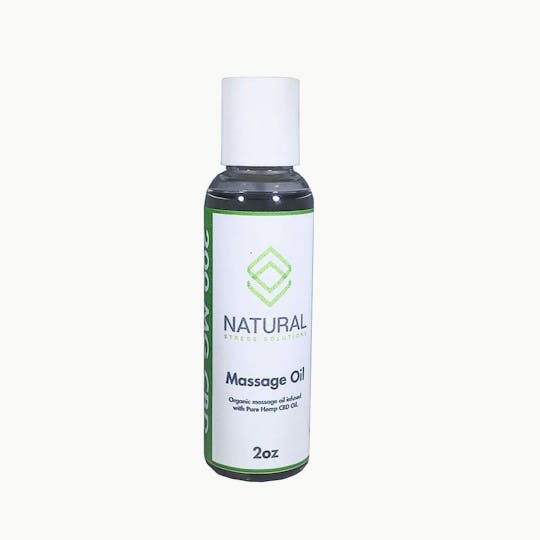 Natural Stress Solutions - Pure CBD Massage Oil 200mg/oz 4oz-Bottle - 1
