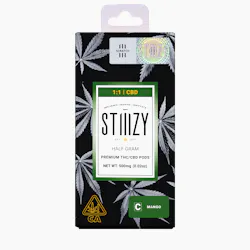 Vape Cartridge - MANGO .5G 1:1 (CBD/THC) Original Pod - STIIIZY - STIIIZY Vape Cartridge - MANGO .5G 1:1 (CBD/THC) Original Pod - STIIIZY - STIIIZY