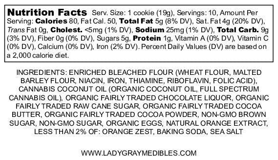 Lady Gray Gourmet Medibles - Lady Gray - Medibles - Cookies - Orange Chocolate Chip - 1