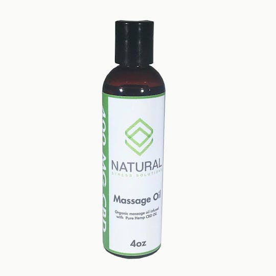 Natural Stress Solutions - Full Spectrum CBD Massage Oil 100mg/oz 4oz-Bottle - 1