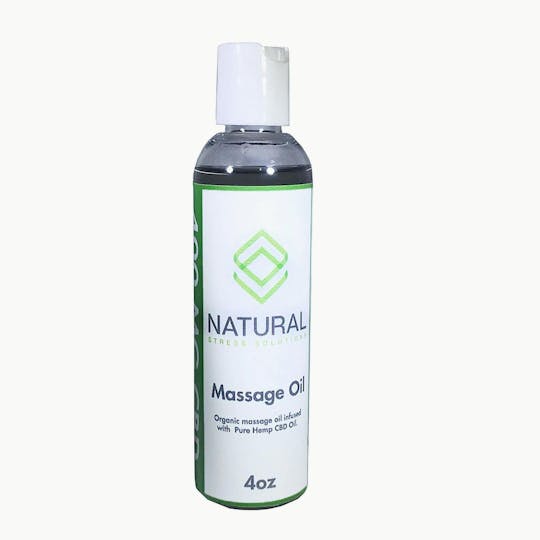 Natural Stress Solutions - Pure CBD Massage Oil 200mg/oz 2oz-Bottle - 1