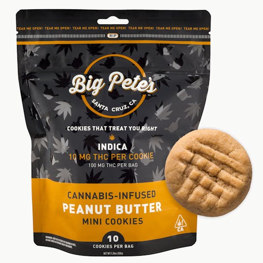 Big Pete's Treats - Peanut Butter Cookies Indica 100mg (10pk) - 1