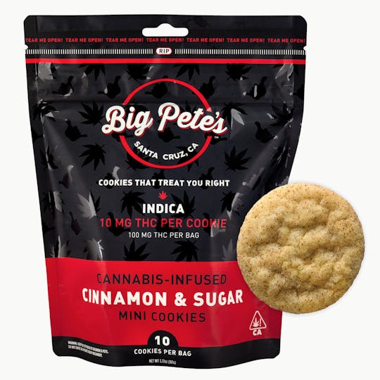 Big Pete's Treats - Cinnamon & Sugar Cookies Indica 100mg (10pk) - 1
