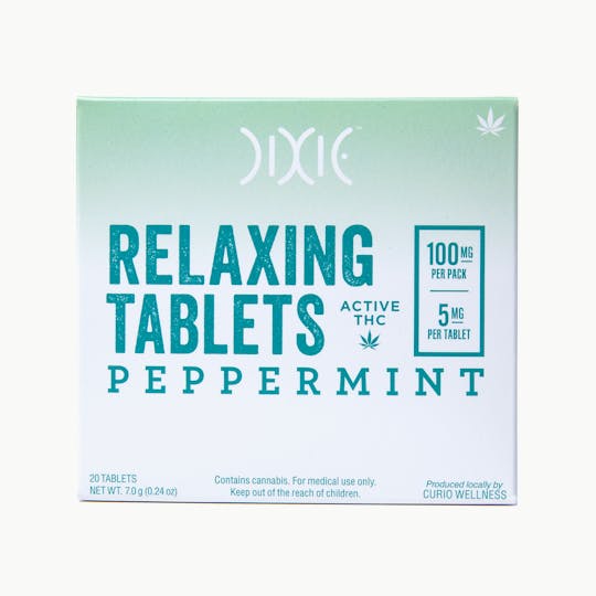 Dixie Brands - Peppermint Relaxing Tablets - 1