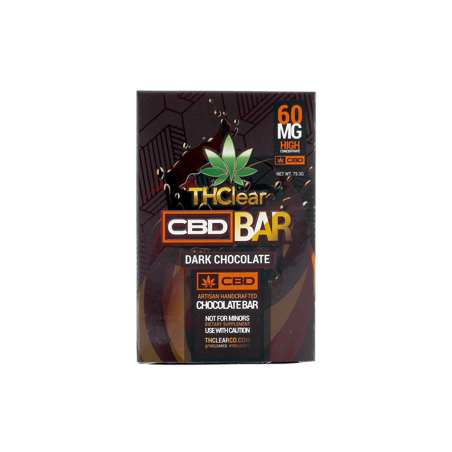 THClear - CBD Dark Chocolate Bar 60mg - 1