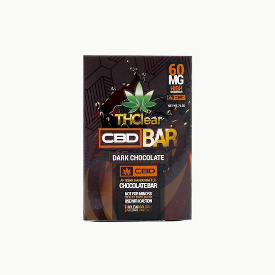 THClear - CBD Dark Chocolate Bar 60mg - 1