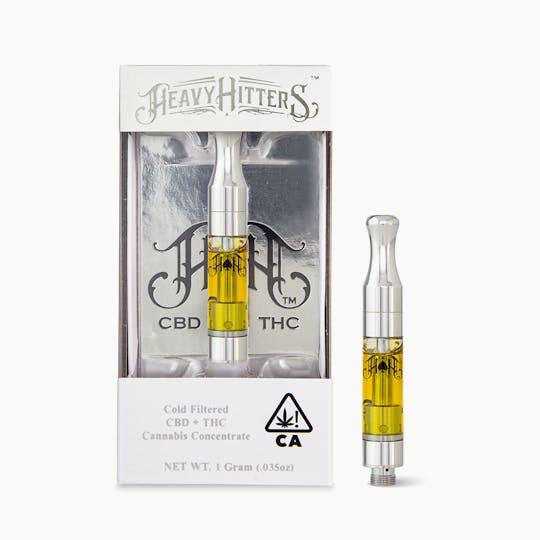 Heavy Hitters - AC/DC | THC:CBD 1:1 - Ultra Extract High Purity Oil - 1G Vape Cartridge - 1