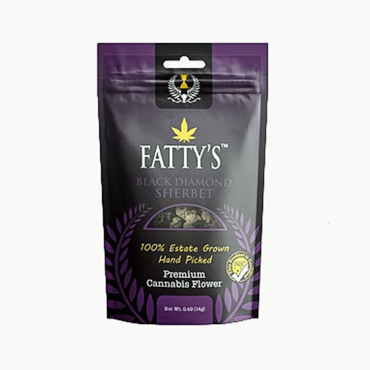 Fatty's - Black Diamond Sherbet - 14g Fatty's Flower - 1