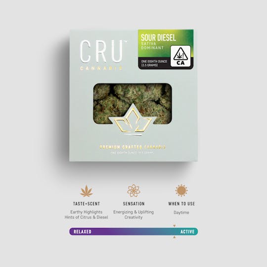 CRU Cannabis - Sour Diesel (3.5 Grams) - 1