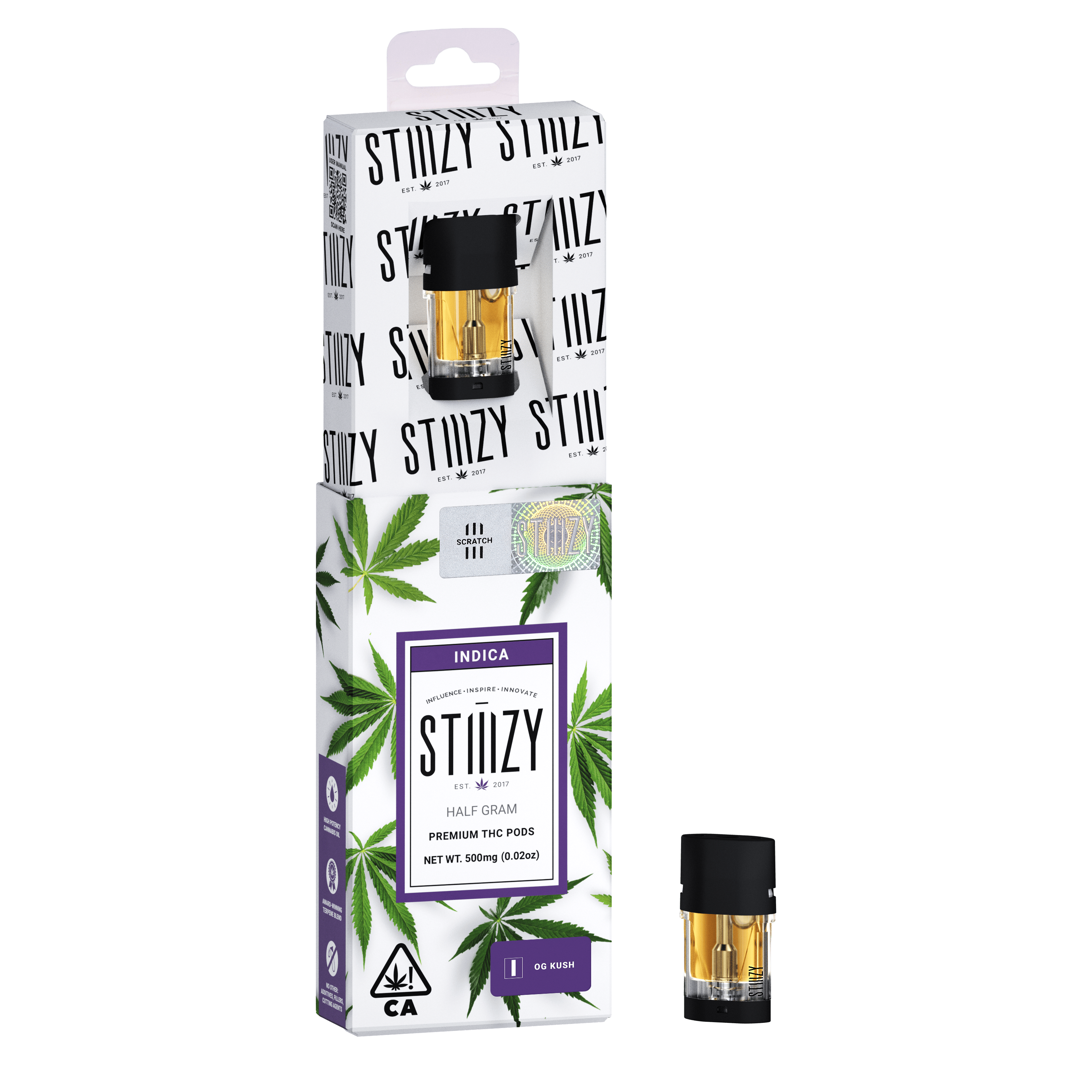 STIIIZY - Vape Cartridge - OG KUSH .5G Original THC Pod - STIIIZY - 1