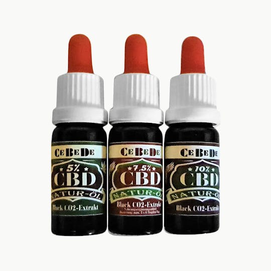 CeBeDe - CBD Natur-Öl SET 5% | 7,5% | 10% - 1