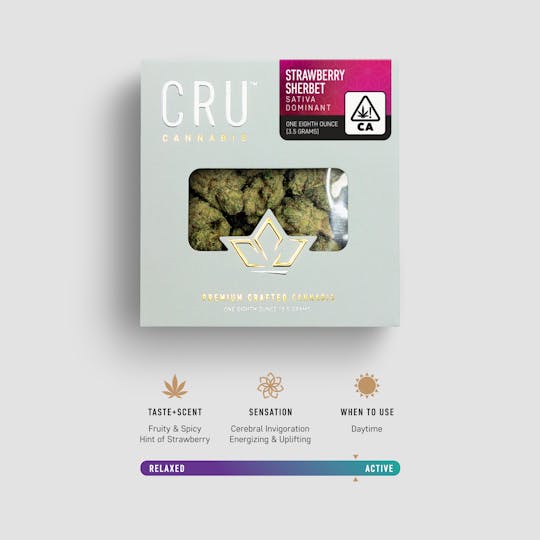 CRU Cannabis - Strawberry Sherbet (3.5 Grams) - 1