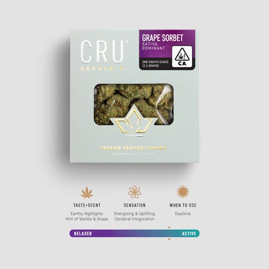 CRU Cannabis - Grape Sorbet (3.5 Grams) - 1