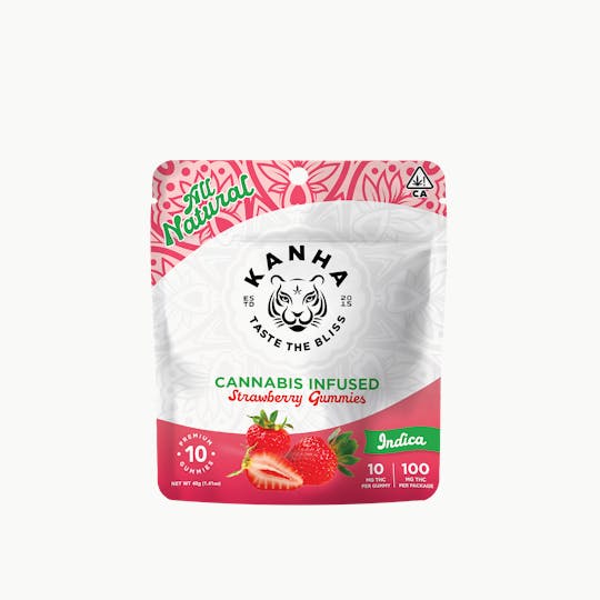 KANHA - KANHA | Strawberry | Indica | 100mg THC | 10-pack - 1