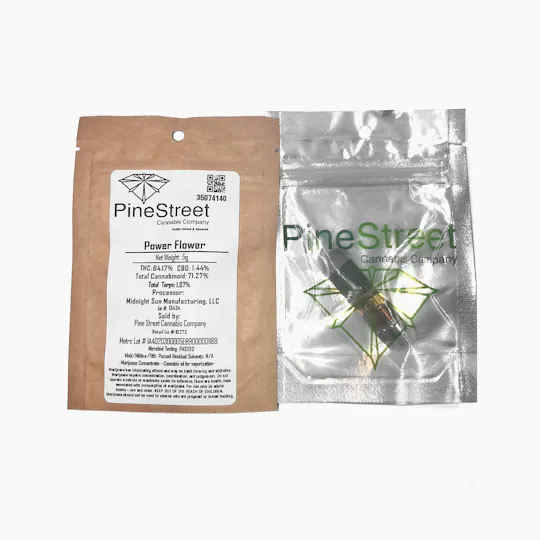 Pine Street Cannabis Company - Pine Street | Power Flower | 0.5g Cart - 1