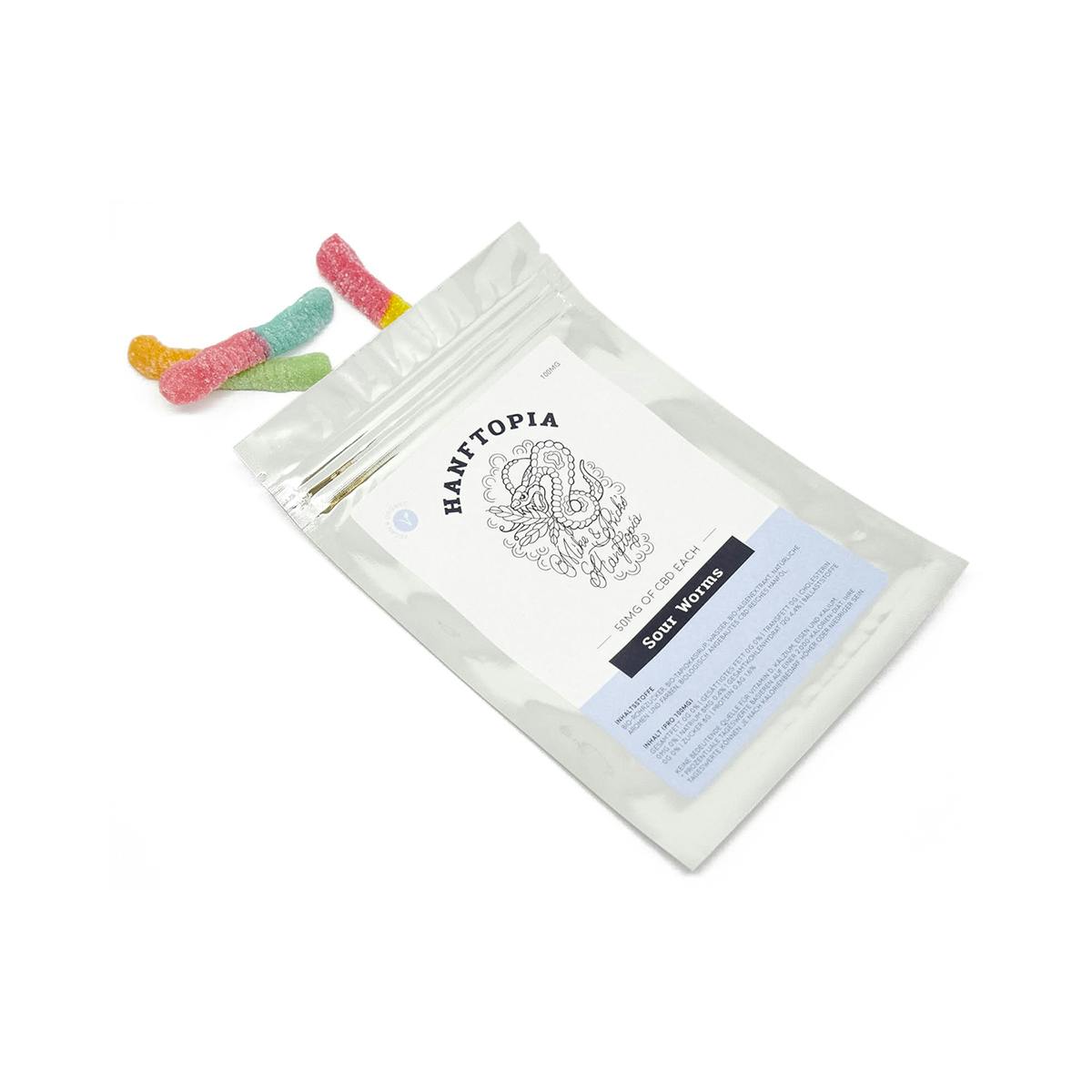 Hanftopia - CBD Sour Worms 100mg - 1