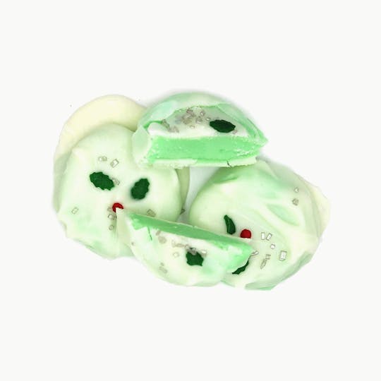 Double Dog Delicacies - Holiday Mint Patties - White Chocolate 100mg - 1